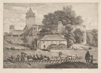 Stadsmuren i Regensberg, 1817. av Johann Christian Erhard