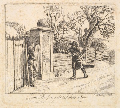 Vinterlandskap, 1818. av Johann Christian Erhard