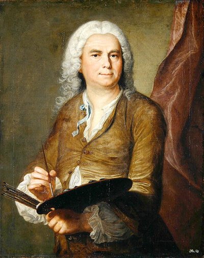 Johann Alexander Thiele (1685-1752) (olja på duk) av Johann Christian Fiedler
