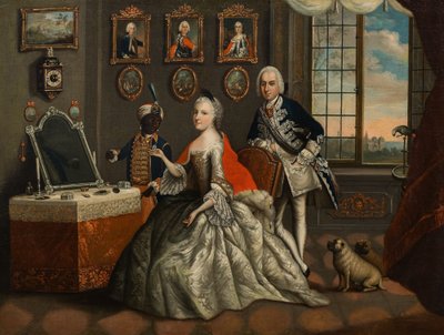 Johann Christian Fiedler - Georg Wilhelm av Hessen-Darmstadt och hans syster Caroline Louise av Johann Christian Fiedler