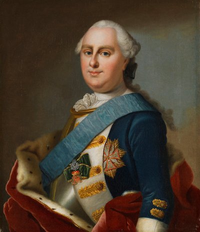 Porträtt av prins George William av Hesse-Darmstadt 1722-1782, ca 1760. av Johann Christian Fiedler