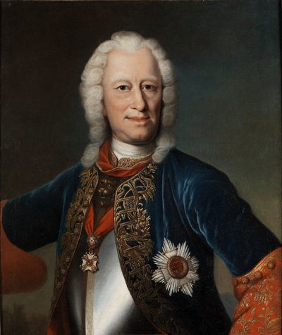 Porträtt av landgreve Ernst Ludwig av Hessen-Darmstadt, 1667 - 1735 av Johann Christian Fiedler