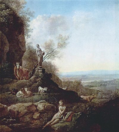 Italienskt landskap av Johann Christian Klengel
