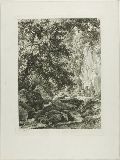 En Civita Castellana, från pittoreska etsade prospekt från Italien av Johann Christian Reinhart