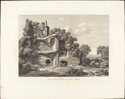 Rester från Bibliotheca i Villa Adriana av Johann Christian Reinhart