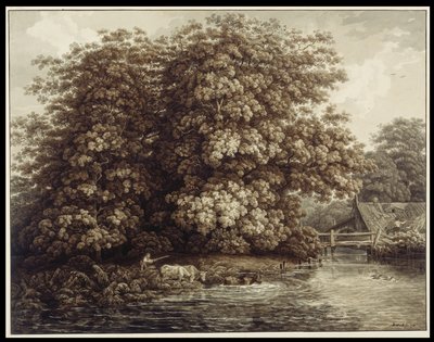 Kvarnen vid de stora ekarna av Johann Christian Reinhart