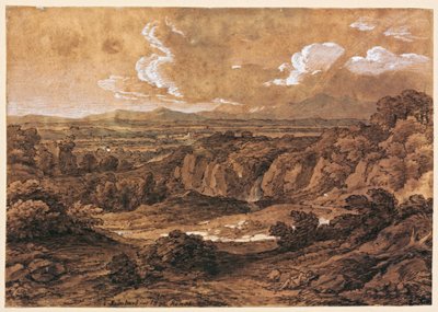 Klippigt skogslandskap av Johann Christian Reinhart