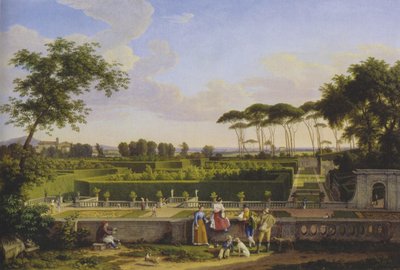 Tyska: I parken till Villa Doria Pamphilj av Johann Christian Reinhart