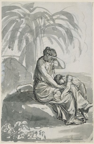 Hagar och Ismael i öknen av Johann Christian Reinhart