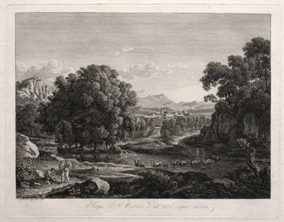 Heroic Landscape: Cattle Crossing the River, 1795. av Johann Christian Reinhart
