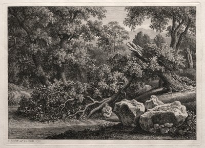 Heroic Landscape: The Satyr Playing the Flute, 1795. av Johann Christian Reinhart