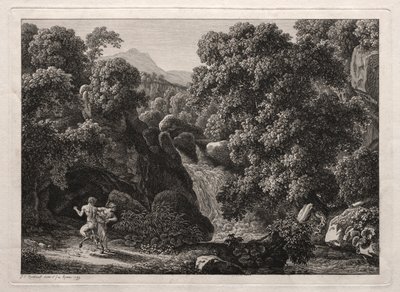 Heroiskt landskap: Satyren och nymfen av Johann Christian Reinhart