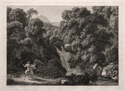 Heroic Landscape: The Satyr and the Nymph, 1799. av Johann Christian Reinhart