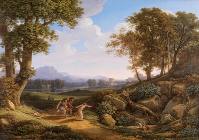 Klassiskt landskap med Archemoros och Hypsipyle av Johann Christian Reinhart