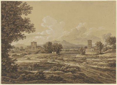 Landskap med Torre del Quinto nära Rom av Johann Christian Reinhart
