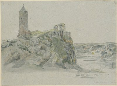 Ruinen av Giebichensteins slott nära Halle an der Saale av Johann Christian Reinhart