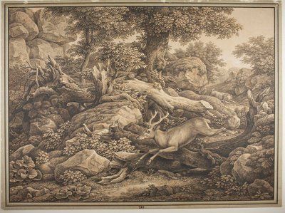 Scen från Chigifamiljens park i Ariccia av Johann Christian Reinhart