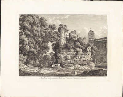 Grav allmänt känd som Orazi- och Curiazi-graven i Albano av Johann Christian Reinhart