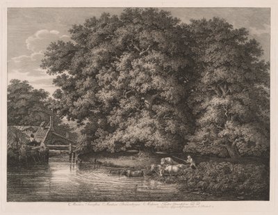 The Mill at the Great Oaks av Johann Christian Reinhart