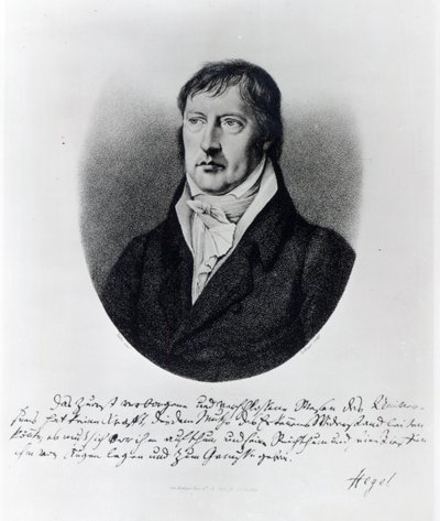 Georg Wilhelm Friedrich Hegel, graverad av F.W Bollinger, c.1825 av Johann Christian Xeller