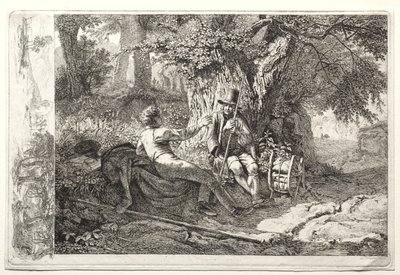 Konstnären vilar med sin guide av Johann Christoph Erhard