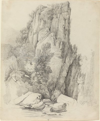 Stenklippor ovanför en bäck av Johann Christoph Erhard