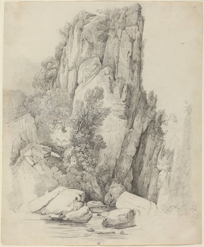 Klippbranter ovanför en bäck av Johann Christoph Erhard