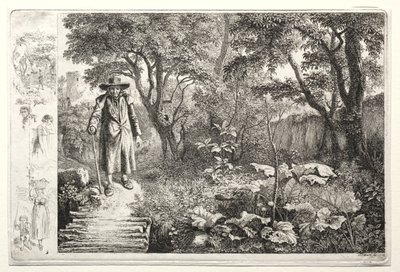 Gubben före stockbron, 1819. av Johann Christoph Erhard
