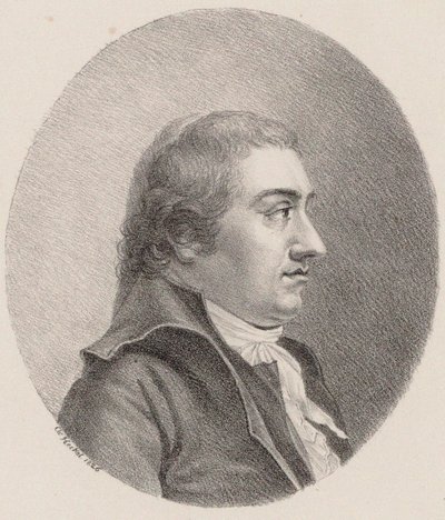 Porträtt av kompositören Johann Rudolf Zumsteeg 1760-1802, 1826. av Johann Christoph Heckel