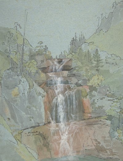 Landskap med vattenfall, 1816. av Johann Christoph Rist