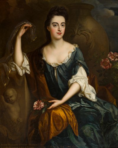 Porträtt av Mrs Judith Corbet, ca 1680-1710 (olja på duk) av Johann Closterman