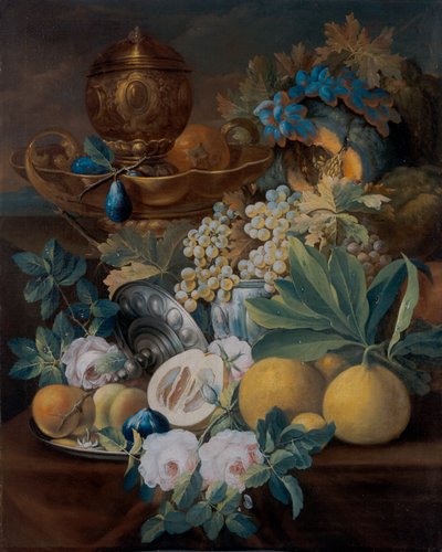 Stilleben Med Frukt Och Blommor av Johann Conrad Eichler