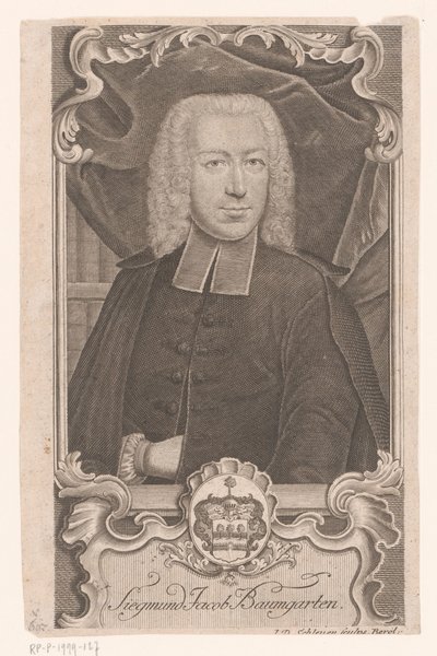 Porträtt av Sigmund Jacob Baumgarten av Johann David Schleuen (I)