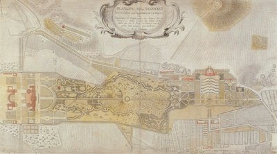 Plan över Frederician Park of Sanssouci i Potsdam, 1772 av Johann David Schleuen