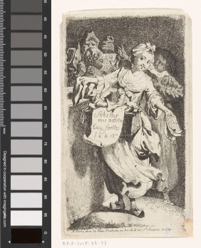 Prentverkoopster av Johann Eleazar Schenau