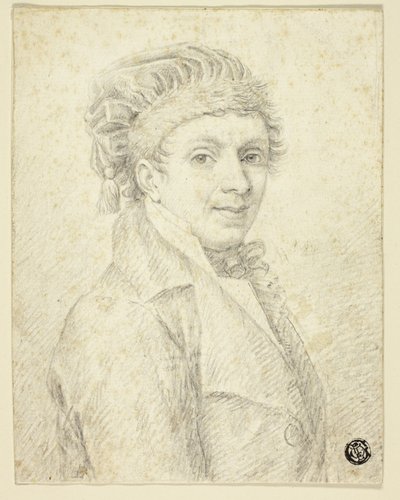 Byst av mannen i hatt av Johann Elias Ridinger