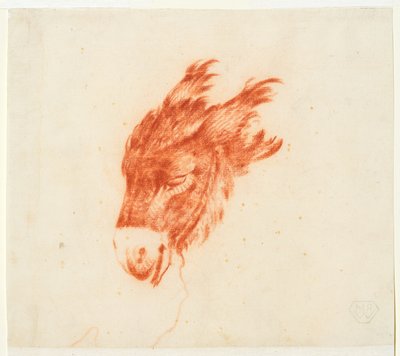 Huvudet på en åsna av Johann Elias Ridinger