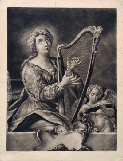 Johann Elias Ridinger S Cecilia av Johann Elias Ridinger