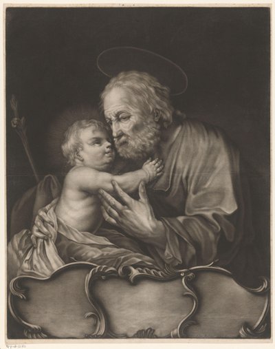 Josef med Kristusbarnet av Johann Elias Ridinger