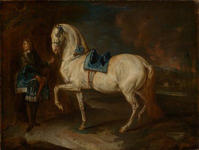 Stallmästare med vit häst av Johann Elias Ridinger