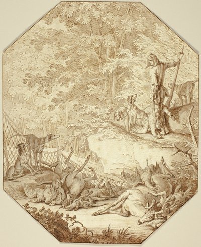 Den flitige jägaren, på våren av Johann Elias Ridinger