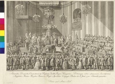 Kröning av kejsarinnan Maria Theresia till drottning av Ungern den 10 juni 1792 i Budapest av Johann Ernst Mansfeld