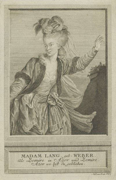 Aloisia Lange, född Weber 1760-1839 som Zemire, 1784. av Johann Esaias Nilson