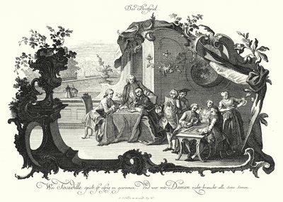 Brädspel (gravyr) av Johann Esaias Nilson