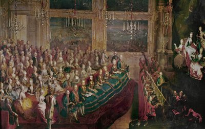 Il Parnasso Confuso Opera av Christoph Willibald Gluck ... (olja på duk) av Johann Franz Greipel