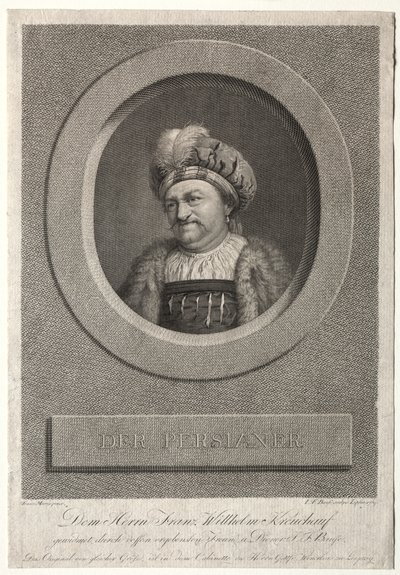 Persern - Porträtt av Franz Wilhelm Kreuchauf av Johann Friedrich Bause