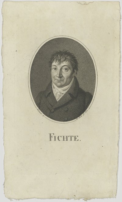 Porträtt av Johann Gottlieb Fichte 1762-1814, 1812. av Johann Friedrich Bolt