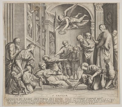 S:ta Cecilias död, ca. 1640-60. av Johann Friedrich Greuter