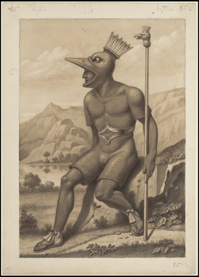 En samling av Waldecks originalkonstverk från Mesoamerika, ruta 3 av 22 av Johann Friedrich Maximilian von Waldeck