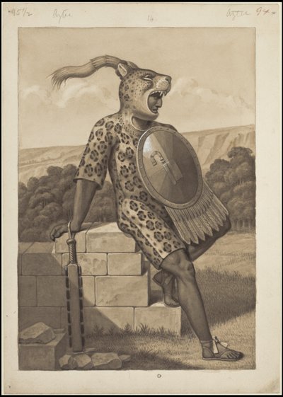 En samling av Waldecks originalkonstverk från Mesoamerika, ruta 3 av 22 av Johann Friedrich Maximilian von Waldeck